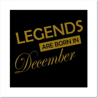 Legends are born in .. gold design Posters and Art